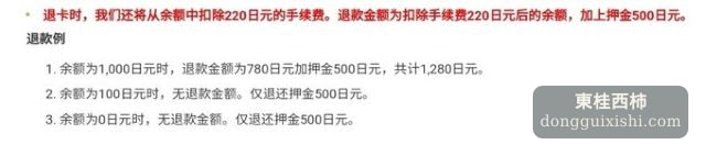 日本西瓜卡退卡说明
